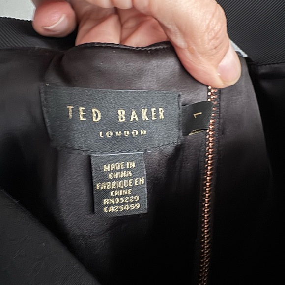 Ted Baker Black Midi Dress with Cross Straps - Picture 4 of 5
